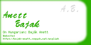 anett bajak business card